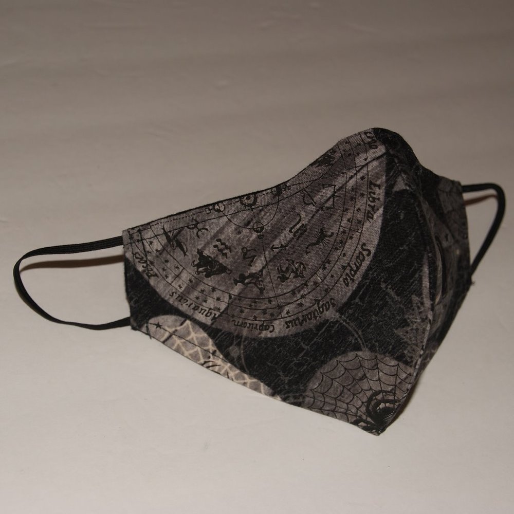 NEW Zodiac Ouija Gray Face Covering Mask sz M/L - Picture 3 of 7